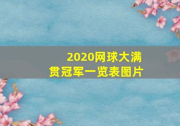 2020网球大满贯冠军一览表图片