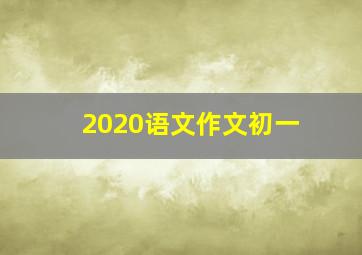 2020语文作文初一