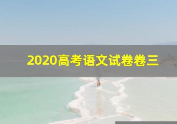 2020高考语文试卷卷三