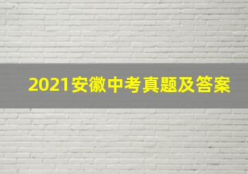 2021安徽中考真题及答案