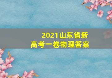 2021山东省新高考一卷物理答案