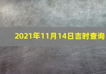 2021年11月14日吉时查询