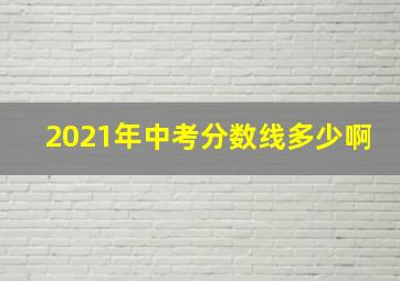 2021年中考分数线多少啊