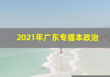 2021年广东专插本政治