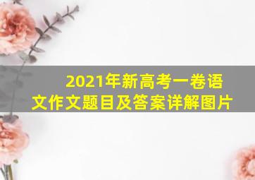 2021年新高考一卷语文作文题目及答案详解图片