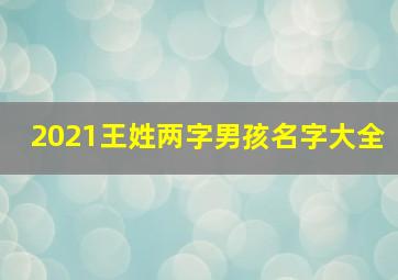 2021王姓两字男孩名字大全