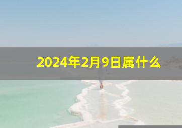 2024年2月9日属什么