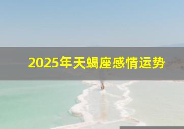 2025年天蝎座感情运势