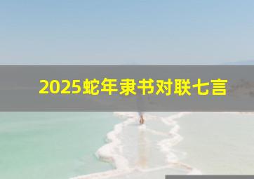 2025蛇年隶书对联七言