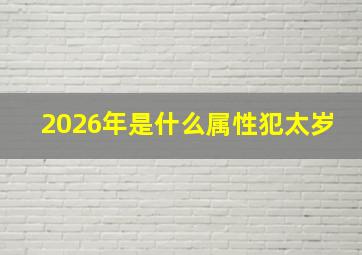 2026年是什么属性犯太岁