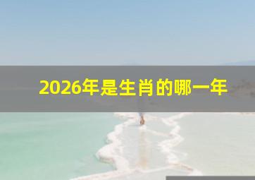 2026年是生肖的哪一年