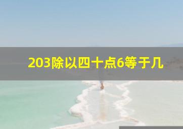 203除以四十点6等于几