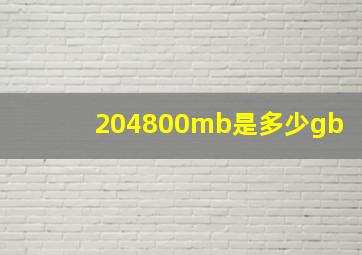 204800mb是多少gb