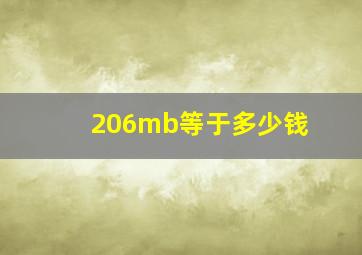 206mb等于多少钱