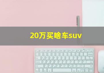 20万买啥车suv