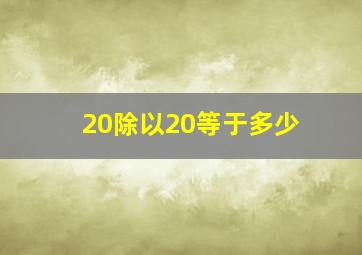 20除以20等于多少