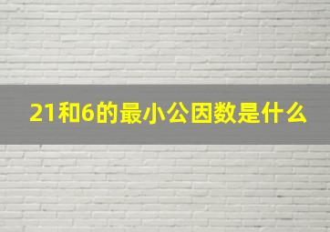 21和6的最小公因数是什么