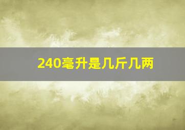 240毫升是几斤几两