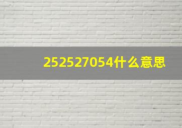 252527054什么意思