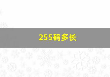 255码多长