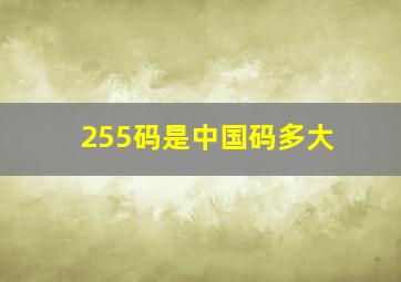 255码是中国码多大