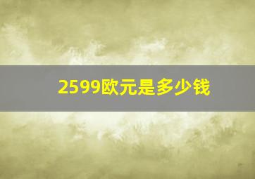 2599欧元是多少钱