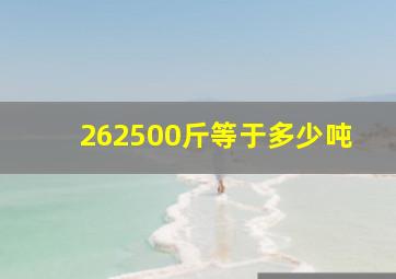 262500斤等于多少吨