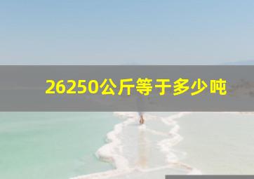 26250公斤等于多少吨