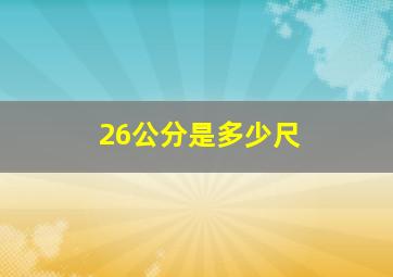 26公分是多少尺