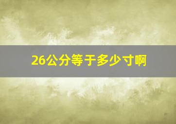 26公分等于多少寸啊