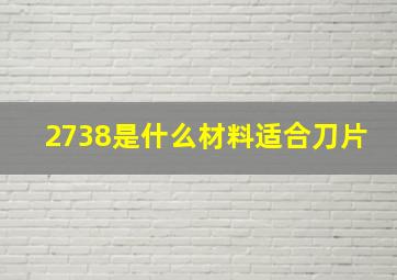 2738是什么材料适合刀片