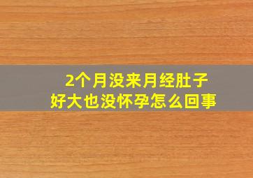 2个月没来月经肚子好大也没怀孕怎么回事