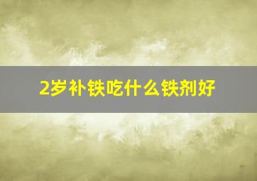 2岁补铁吃什么铁剂好