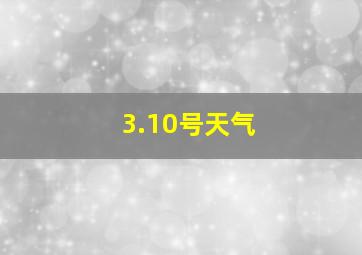 3.10号天气