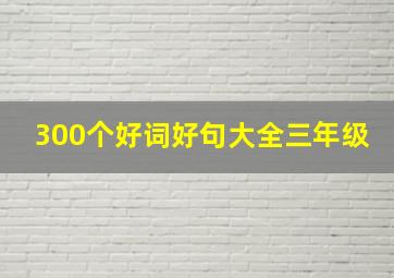 300个好词好句大全三年级