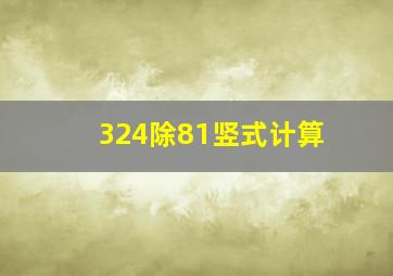 324除81竖式计算