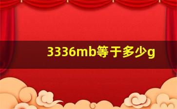 3336mb等于多少g