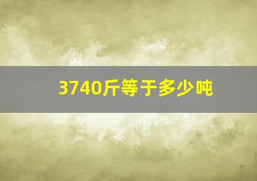 3740斤等于多少吨