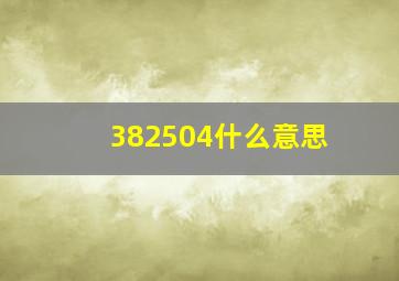 382504什么意思