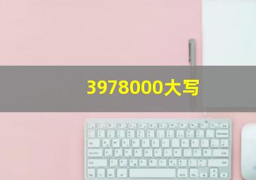 3978000大写