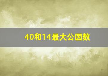 40和14最大公因数