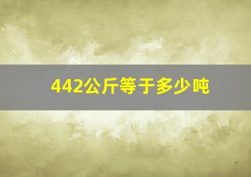 442公斤等于多少吨