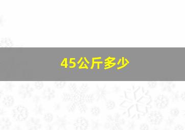 45公斤多少