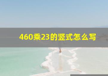 460乘23的竖式怎么写