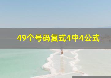 49个号码复式4中4公式