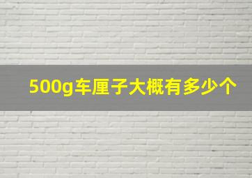 500g车厘子大概有多少个