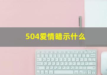 504爱情暗示什么