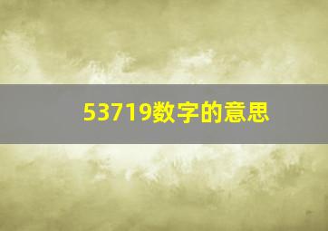 53719数字的意思