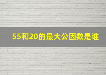 55和20的最大公因数是谁