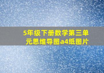 5年级下册数学第三单元思维导图a4纸图片